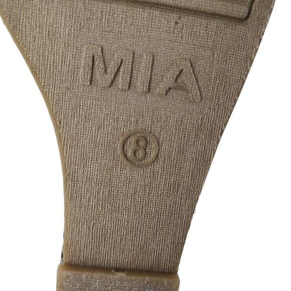 Mia Womens Shoes Black Natural Rope Platform Wedge Sandals Tan Black Size 8 - Picture 7 of 8